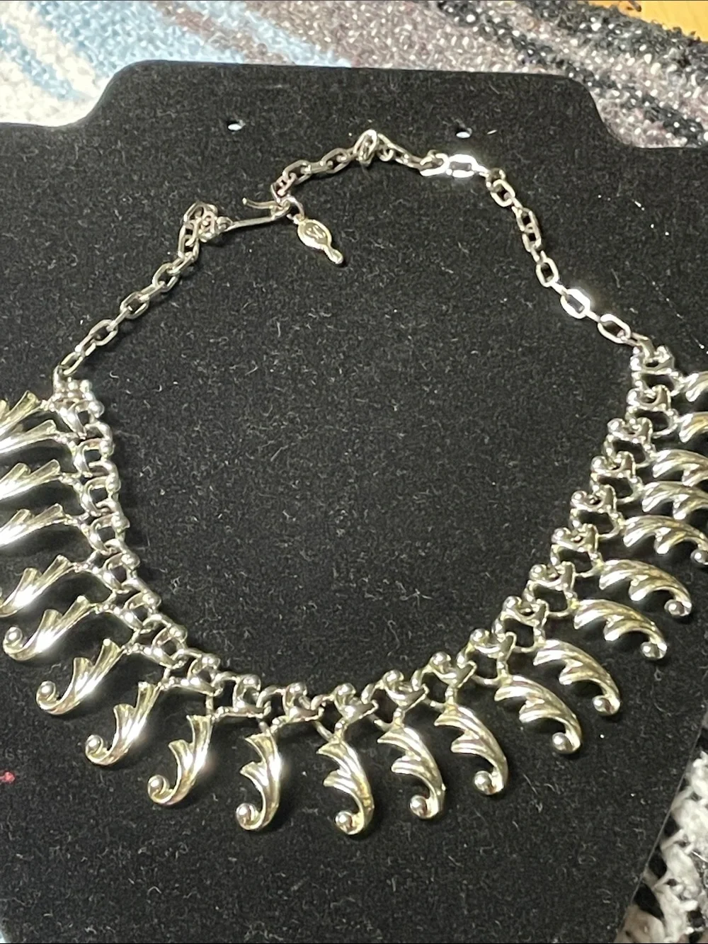 Sarah Coventry Silver-Tone Dangle Statement Necklace